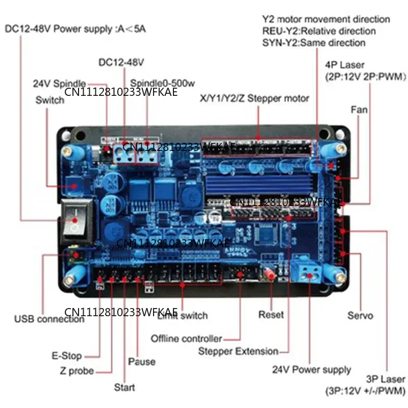 Controller Grbl Board - Płytka sterująca GRBL, 3-osiowy sterownik silników