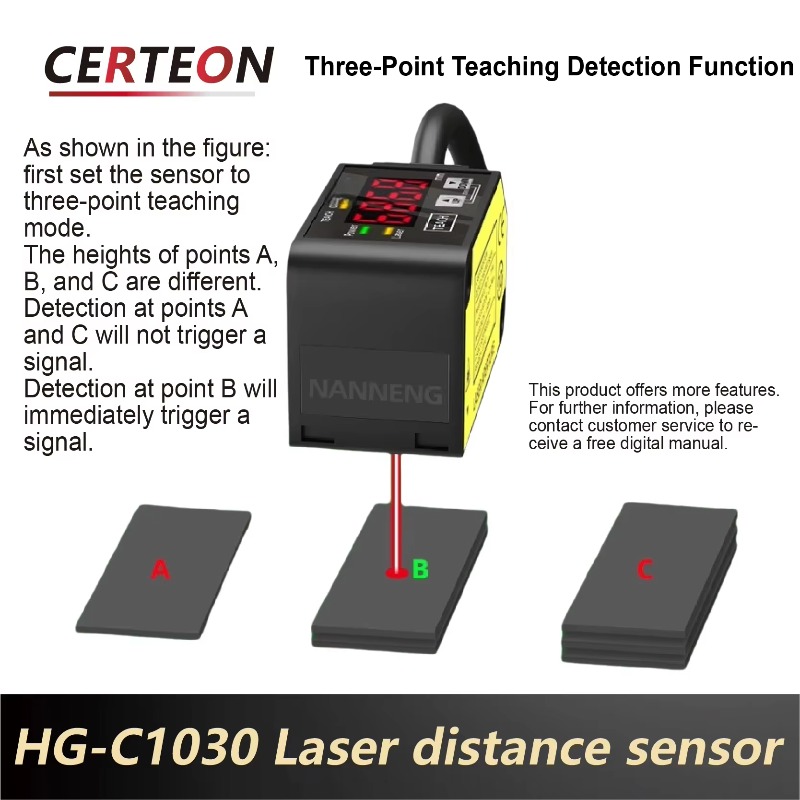 Industrial Laser Displacement Sensor - HG-C1030 – laserowy czujnik odległości, do