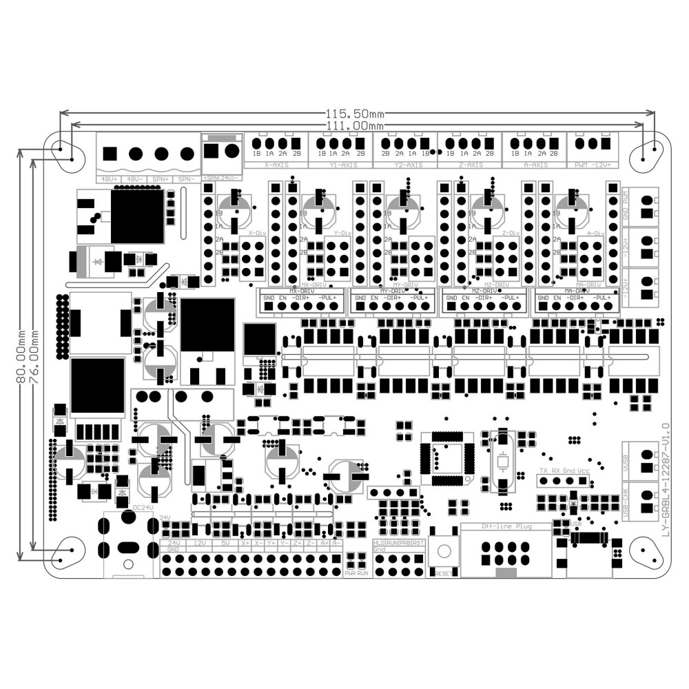 Płytka sterująca Grbl 4-osiowa – Controller Grbl Board recenzja i cena